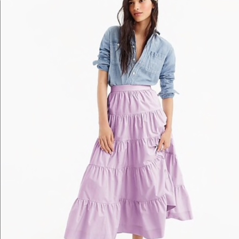 J.Crew Lavender MIDI Skirt